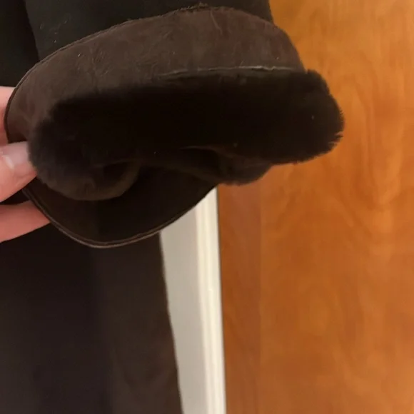 Vintage Cole Haan Country Brown Leather and Fur Coat Men’s Size Large - Picture 8 of 16